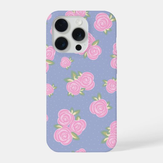 ヴィンテージローズの花柄 iPhoneケース (裏面)