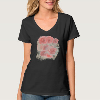 ヴィンテージローズデザインTシャツ 女性用 Tシャツ