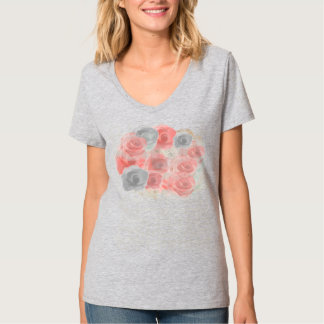 ヴィンテージローズデザインTシャツ 女性用 Tシャツ