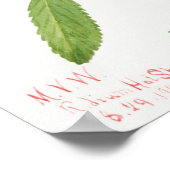 ヴィンテージローズヒップイラストレーション ポスター (角)