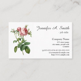 ヴィンテージローズフラワープロフェッショナル業 名刺