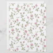 ヴィンテージローズブドアーツ&クラフトスクラップブック紙 (正面/裏面)