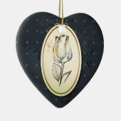 ヴィンテージローズブド黒、オーナメント セラミックオーナメント (右)