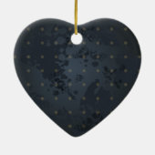 ヴィンテージローズブド黒、オーナメント セラミックオーナメント (裏面)