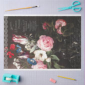 ヴィンテージローズブーケアンドチューリップスデコパージュ 薄葉紙 (クラフト)