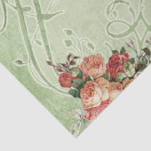 ヴィンテージローズブーケピーチピンクミントデクページ 薄葉紙 (詳細)