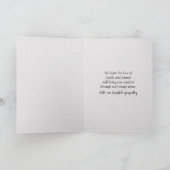 ヴィンテージローズブーケ悔やみや弔慰 カード (内部)