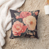 ヴィンテージローズブーケ枕 クッション (ブランケット)