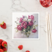 ヴィンテージローズブーケ スタンダードカクテルナプキン (インサイチュ)