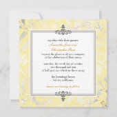 ヴィンテージローズ + イエロー/グレー 招待状 (裏面)