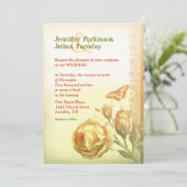 ヴィンテージローズ エレガントで美しい ウェディング招待状 招待状 (スタンド正面)