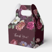 ヴィンテージローズ バーガンディ ブライダルシャワー フェイバーボックス (裏面サイド)