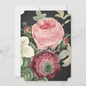 ヴィンテージローズ ピンクチョークボード ウェディング招待状 招待状 (裏面)