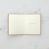 ヴィンテージローズ、レース＆ブルーバードのウェディングシャワー 招待状 (内部)