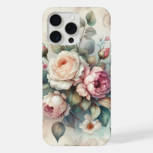 ヴィンテージローズ iPhoneケース (裏面)