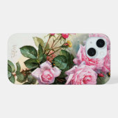ヴィンテージローズ iPhone 15ケース (裏面横)