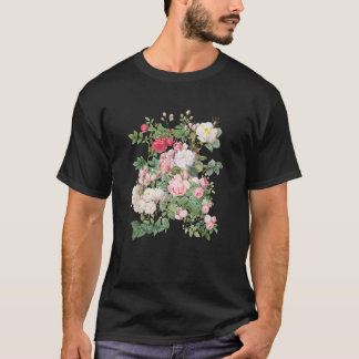 ヴィンテージローゼン植物野性フローラフラワーTシャツ Tシャツ