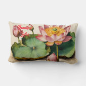 ヴィンテージロータスエレガンスデザイン ランバークッション (裏面)