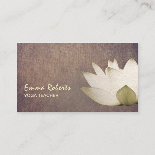 ヴィンテージロータスエレガントヨガ先生 名刺 (正面)