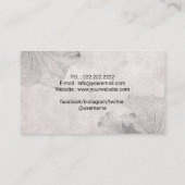 ヴィンテージロータススケッチメディテーションヨガインストラクター 名刺 (裏面)