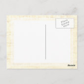 ヴィンテージロータスダマスクエレガントアンティーク植物学 ポストカード (裏面)