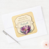 ヴィンテージロータス蔵書票 スクエアシール (封筒)