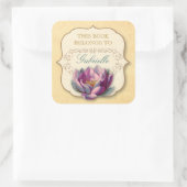 ヴィンテージロータス蔵書票 スクエアシール (バッグ)