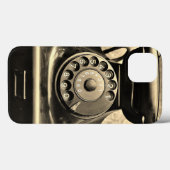 ヴィンテージロータリー電話ブラックセピア写真 Case-Mate iPhoneケース (裏面 (横))