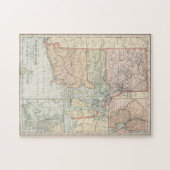 ヴィンテージロードアイランドの地図(1891) ジグソーパズル (横)