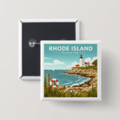 ヴィンテージロードアイランド 缶バッジ (正面&裏面)