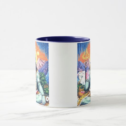 ヴィンテージロードシバサマディトリシュラデザイン マグカップ (中央)