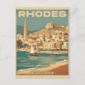 ヴィンテージロードスGreece – ロードスアイランドギリシャ旅行 ポストカード (正面)