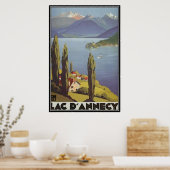 ヴィンテージローヌ=アルプス,フランス, Annecy - ポスター (キッチン)