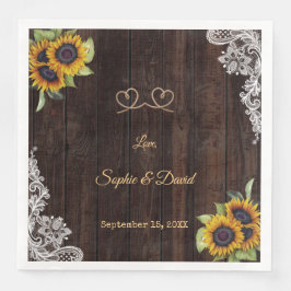 ヴィンテージロープ我々は結び目ひまわりの結び目 スタンダードランチョンナプキン