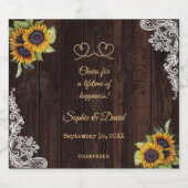 ヴィンテージロープ我々は結び目ひまわりの結び目 スパークリングワインラベル (シングルラベル)