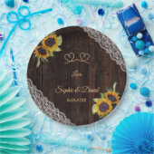 ヴィンテージロープ我々は結び目ひまわりの結び目 ペーパープレート (パーティー)