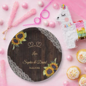 ヴィンテージロープ我々は結び目ひまわりの結び目 ペーパープレート (パーティー)