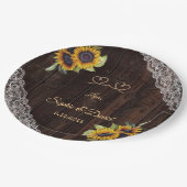 ヴィンテージロープ我々は結び目ひまわりの結び目 ペーパープレート (アングル)