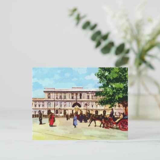 ヴィンテージローマの水の色の正義の宮殿 ポストカード (スタンド正面)