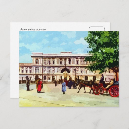ヴィンテージローマの水の色の正義の宮殿 ポストカード (正面/裏面)