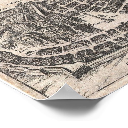 ヴィンテージローマイタリアの地図(1652) ポスター (角)