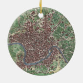 ヴィンテージローマイタリアの地図(1721) セラミックオーナメント (裏面)