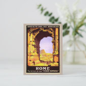 ヴィンテージローマイタリアトラベルバイトレインツーリズム ポストカード (スタンド正面)