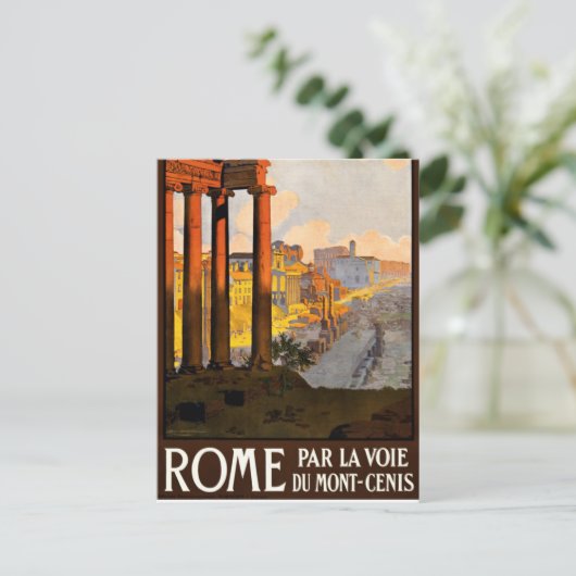 ヴィンテージローマイタリア建築旅行観光 ポストカード (スタンド正面)