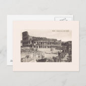 ヴィンテージローマコロッセウムハガキ ポストカード (正面/裏面)