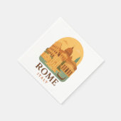 ヴィンテージローマコロッセウム&パンテオンナプキンズ | レトロ スタンダードカクテルナプキン (角)