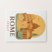 ヴィンテージローマパズルコロッセウム&パンテオンレトロ ジグソーパズル (横)