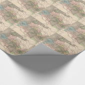 ヴィンテージローマ帝国の地図(1838) ラッピングペーパー (角)