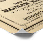 ヴィンテージローマ帝国地図（1875年） ポスター (角)