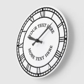 ヴィンテージローマ数字テンプレート大時計 ラージ壁時計 (傾斜)